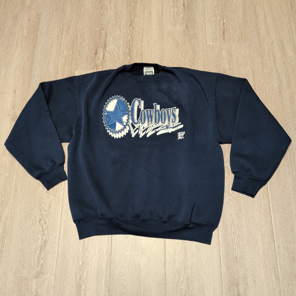 Vintage 90s Tultex Dallas Cowboys Sweatshirt Mens XL Navy Blue NFL Superweight